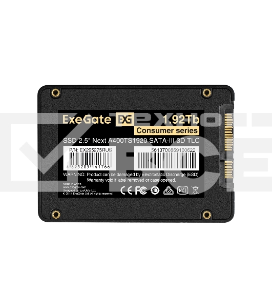 Накопитель SSD ExeGate NEXT A400TS1920, 1.92Tb, SATA III, 2.5