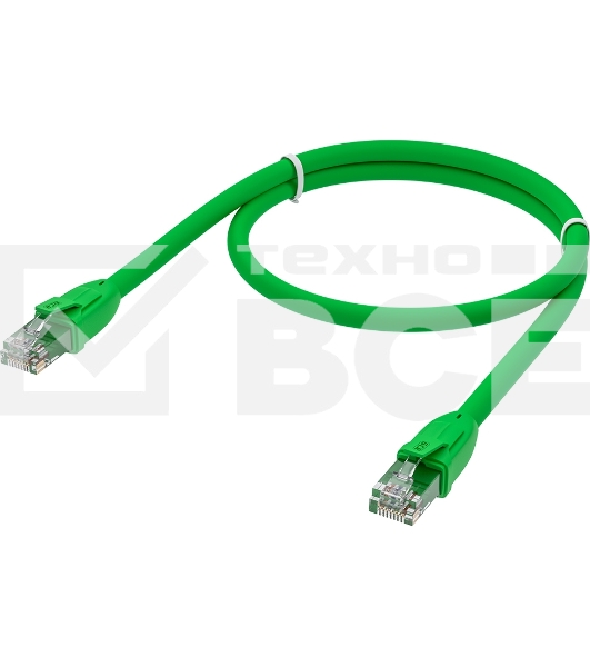 Патч-корд прямой GCR 2.0m UTP кат.6, зеленый, 24 AWG, литой, ethernet high speed, RJ45, T568B