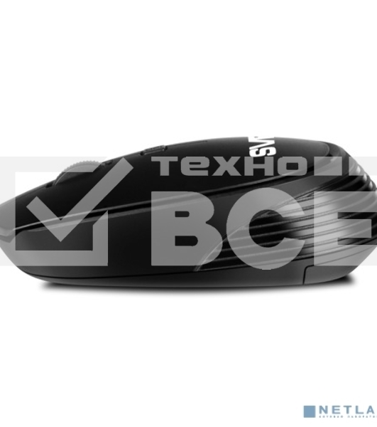 Мышь беспроводная SVEN RX-210W черный, 1400 dpi, радиоканал, USB, кнопки - 4