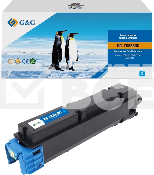 Картридж лазерный G&G GG-TK5380C (TK-5380C) голубой (10000 стр.) для Kyocera ECOSYS PA4000cx/MA4000cifx