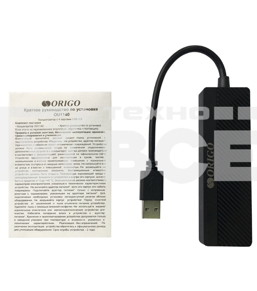 Концентратор USB-A ORIGO OU1140/A1A c 4 портами USB 2.0