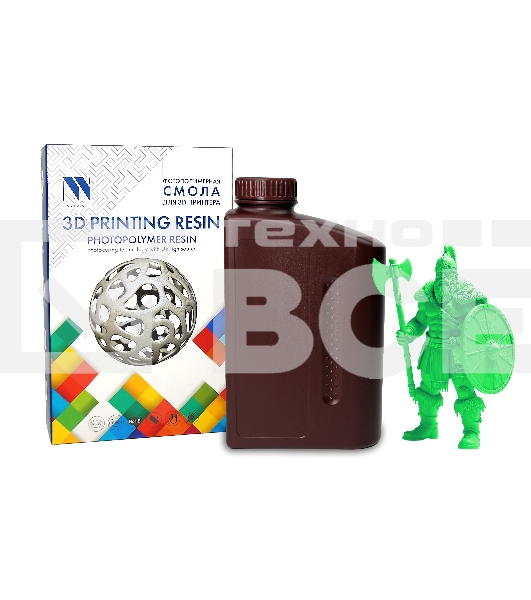 Фотополимерная смола NVPRINT Standard Resin Clear Green для 3D печати 1 кг (бут)