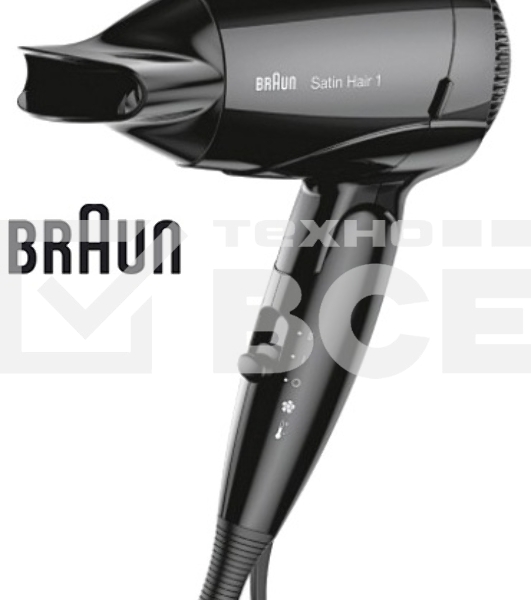 Фен Braun HD130, 1200Вт, черный