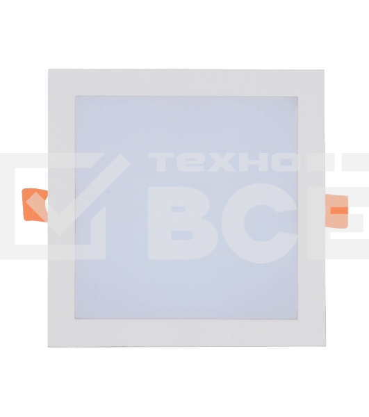 Светильник Hiper встраиваемый белый квадратный H066-1 Переключаются 3 цвета LED 5Вт Размер 7575