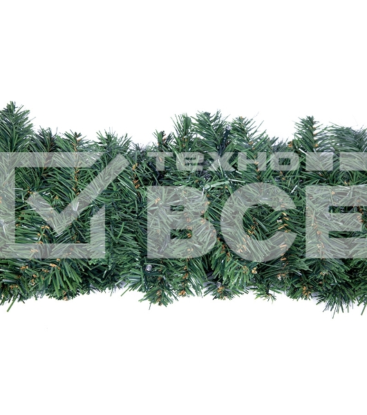 Еловый шлейф искусственный  2,7 м Теплое белое свечение 80 LED