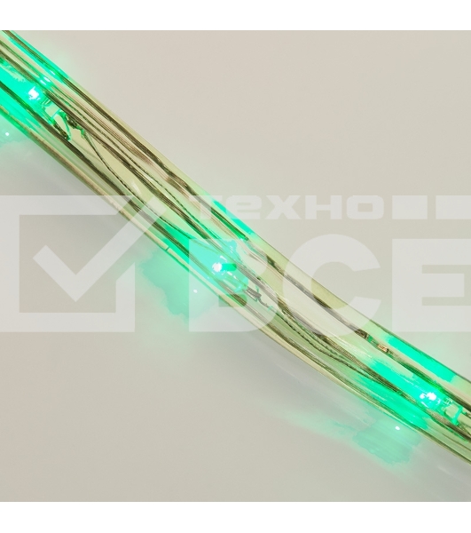 Дюралайт LED, постоянное свечение (2W) - зеленый, 30 LED/м, бухта 100м