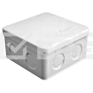 Коробка распр. ОП 105х105х56 7 выходов без гермовводов IP54 крышка защелкивающаяся сер. Epplast 105032