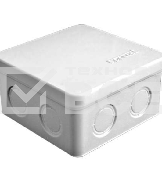 Коробка распр. ОП 105х105х56 7 выходов без гермовводов IP54 крышка защелкивающаяся сер. Epplast 105032