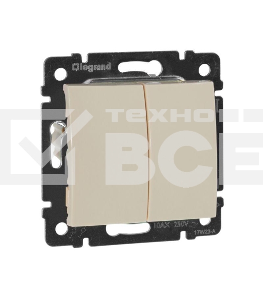 Переключатель Legrand 774308 Valena 2напр., 2-кл., сл. кость