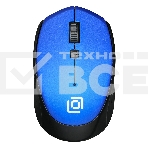 Мышь беспроводная Oklick 488MW синий/черный, 1600 dpi, радиоканал, USB, кнопки - 4, фото 1