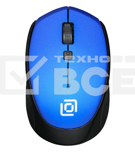 Мышь беспроводная Oklick 488MW синий/черный, 1600 dpi, радиоканал, USB, кнопки - 4