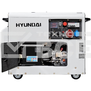 Электрогенератор дизельный Hyundai DHY 8000SE-3, 6.5 кВт, 72.6 дБ, 156 кг