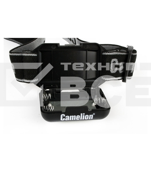 Фонарь налобный Camelion LED5355 черный 1Вт лам.:светодиод. AAAx3 (13748)