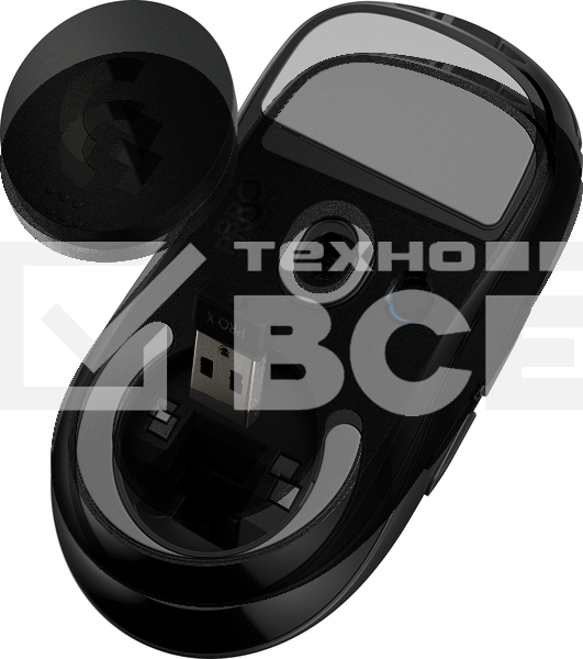 Мышь беспроводная Logitech G PRO X SUPERLIGHT черный, 25600 dpi, радиоканал, USB, кнопки - 5