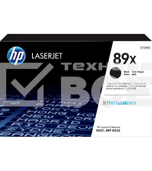 Картридж лазерный HP CF289X черный для HP LJ M507/MFP M528 (10000стр.)