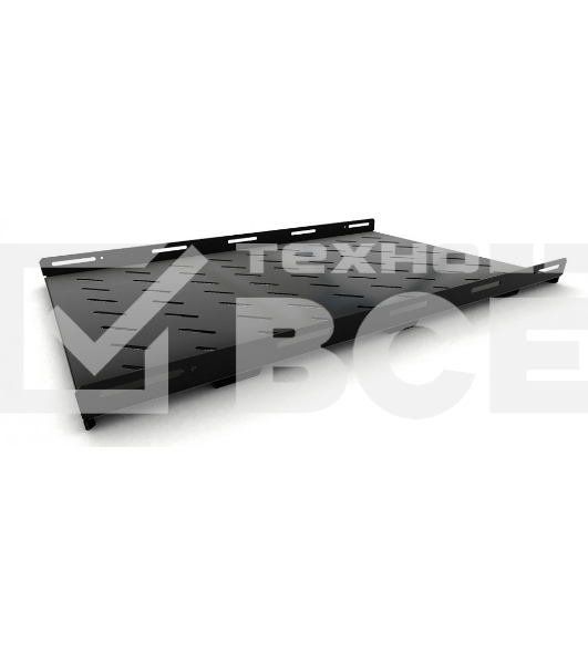 Полка стационарная усиленная Hyperline TSH3H-850-RAL9004 глубина 850 мм, с боковым креплением, нагрузка до 100 кг, для шкафов серии TTB, TTBR, 485х850мм (ШхГ), цвет черный (RAL 9004)