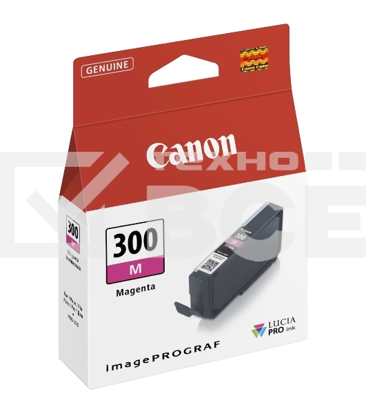 Картридж струйный Canon PFI-300 M EUR/OCN 	пурпурный (785 стр.) для Canon imagePROGRAF PRO-300