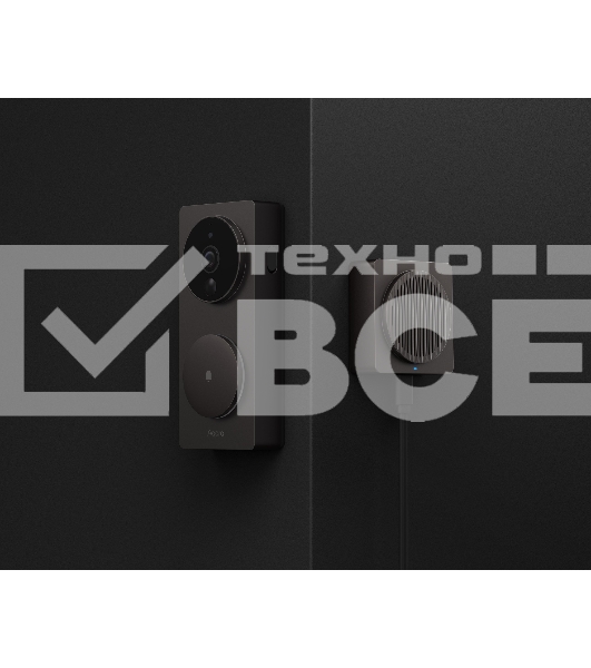 Видеодомофон Aqara Smart Video Doorbell G4, в составе комплекта модели SVD-KIT1 с повторителем Chime Repeater модели SVD-C04