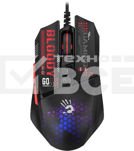 Мышь проводная A4Tech Bloody W60 Max Mini черный, 12000 dpi, USB, кнопки - 9