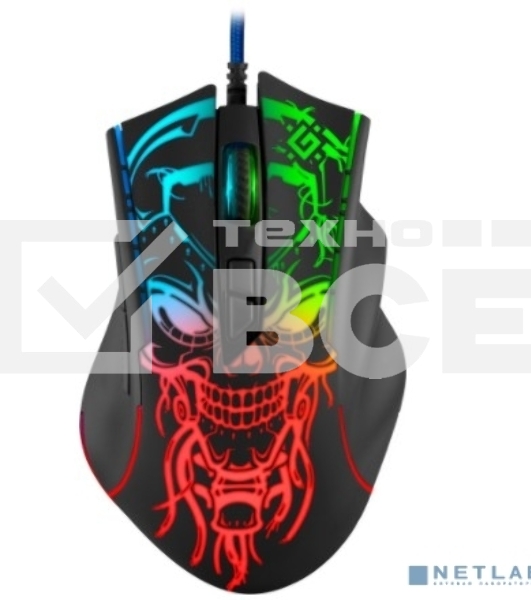 Мышь проводная Defender Bulletstorm GM-928 черный, 7200 dpi, USB, кнопки - 7