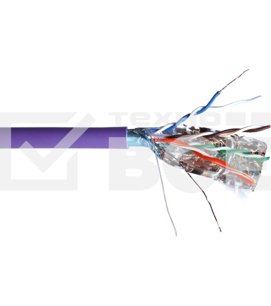 Кабель информационный Lanmaster TWT-5EFTP-NGLS кат.5E FTP 4 пары 24AWG нг(А)-LS внутренний 305м фиолетовый