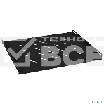 Полка Cabeus, стационарная, 1U, 35х495х400 мм (ВхШхГ), для шкафов глубиной 600мм, с комплектом крепежа, черный, фото 1