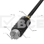 Кабель GCR-переходник 1.0m аудио jack 3,5mm / 3 х RCA, черный, фото2