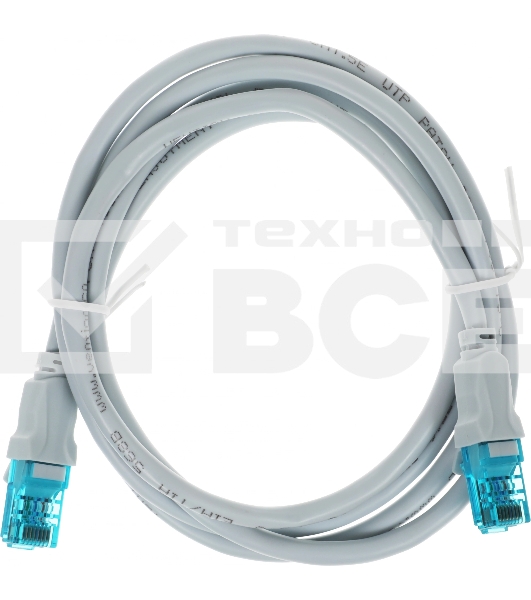 Патч-корд Vention прямой UTP cat.5е, RJ45 - 1,5м. Серый