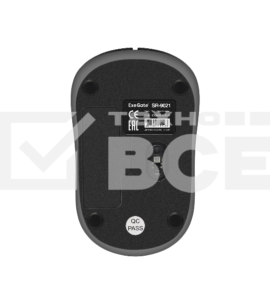 Мышь беспроводная ExeGate Professional Standard SR-9021 черный, 1200 dpi, радиоканал, USB, кнопки - 3