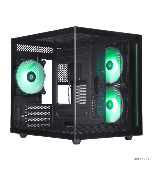 Компьютерный корпус Defender NovaCube черный,mATX,3fan,switchM/BSynс