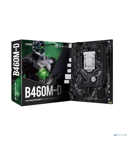 Материнская плата Maxsun MS-Challenger B460M-D (Socket 1200, mATX, 2*DDR4(64Gb), DP/HDMI, 2*SATA3, 1*M.2, 1xPCI-E x16 /1xPCI-E x, 4*USB 2.0, 2*USB 3.2 Gen1 , LAN 1*1G, RTL)
