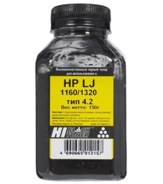 Тонер Hi-Black для HP LJ 1160/1320, Тип 3.7, Bk, 150 г, банка