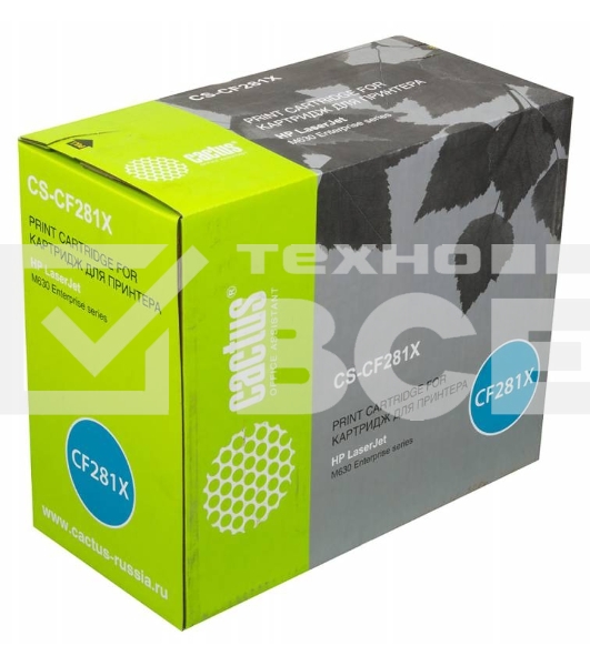 Картридж лазерный Cactus CS-CF281X черный (25000 стр.) для HP LaserJet Enterprise M630