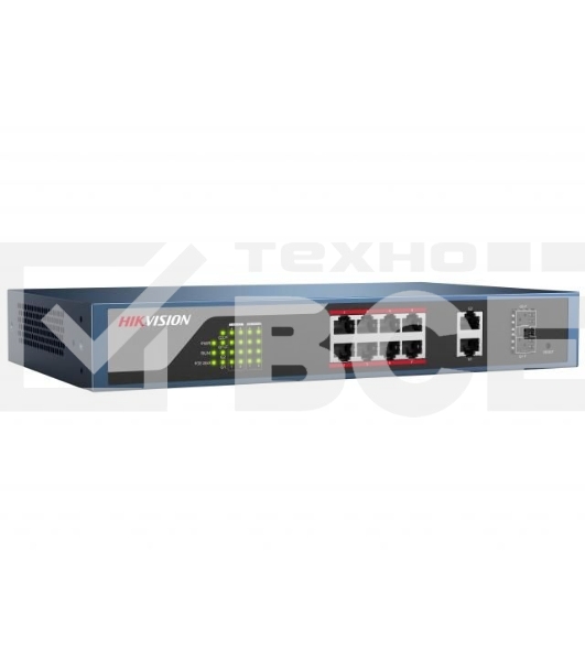 Коммутатор Hikvision DS-3E1310P-EI/M (L2) 8x100Мбит/с 2SFP 60W