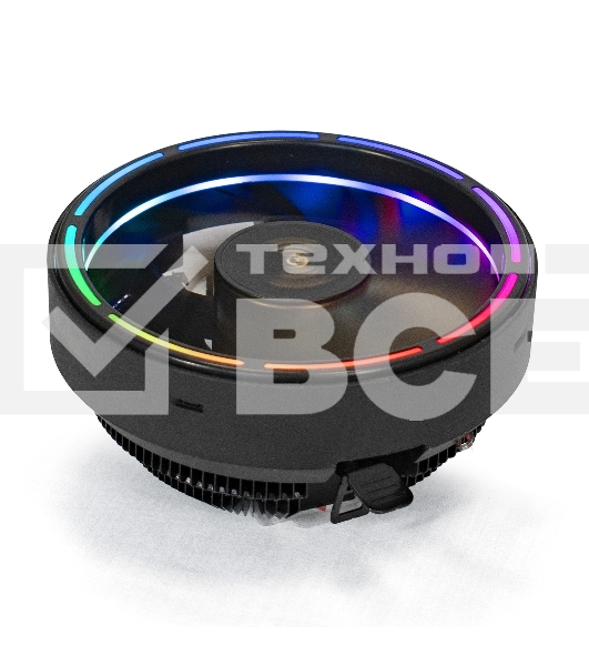 Кулер для процессора ExeGate Dark Magic EE126A-RGB черный, 120 мм, алюминий, 1800 об/мин, 18 дБ, 3 pin, 100 Вт, 95 мм