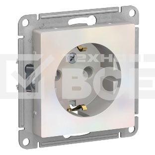 Механизм розетки 1-м СП ATLAS DESIGN с заземл. 16А жемчуг SchE ATN000443