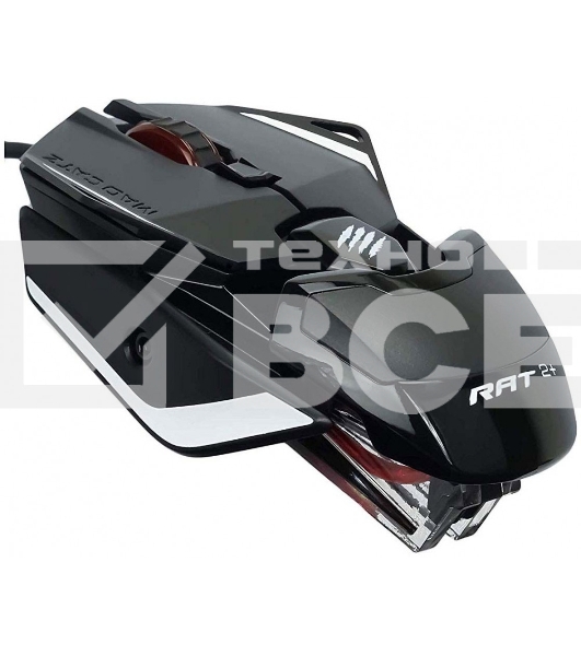 Мышь проводная Mad Catz R.A.T. 2+ черный, 5000 dpi, USB, кнопки - 3