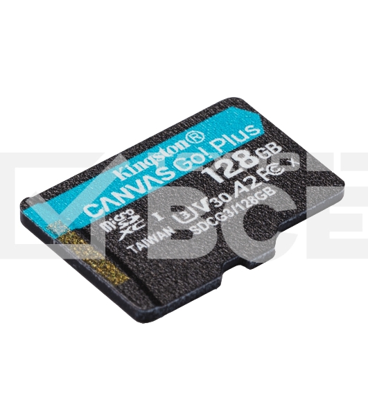 ФлешКарта Kingston 128GB microSDXC Canvas Go Plus 170R A2 U3 V30 Single Pack w/o ADP EAN: 740617301243