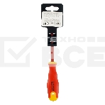 Отвертка диэлектрическая Сибртех PH1 х 80 мм, до 1000 В, двухкомпонентная рукоятка, фото 1