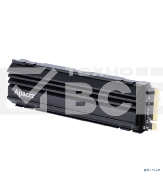 Накопитель SSD Apacer AS2280Q4U, 1Tb, M.2 2280, PCIe 4.0 x4, NVMe, R/W 7300/6000, с радиатором