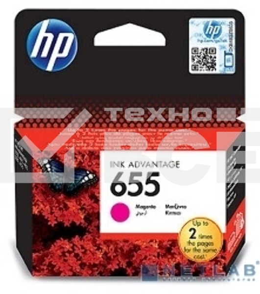 Картридж струйный HP 655 CZ111AE пурпурный для HP DJ IA 3525/4615/4625/5525/6525 (600стр.)