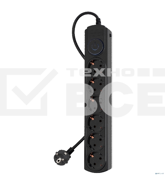 Сетевой фильтр Ippon BK-6-EU-3-10-B 3м (6 розеток) черный (коробка)