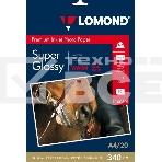 Фотобумага ПРЕМИУМ для стр.печати LOMOND А4, 340 г/м2 односторонняя Bright Super Glossy(20л), фото2