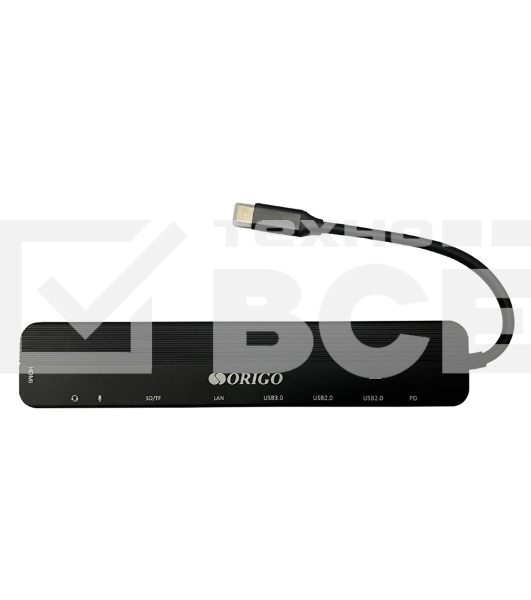 Док-станция USB-C 9-в-1 ORIGO OU3350SNPD/A1A USB 3.0, 2xUSB 2.0, USB-C/PD 3.0, HDMI, Gigabit LAN, SD/TF/microSD, TRRS, Mic