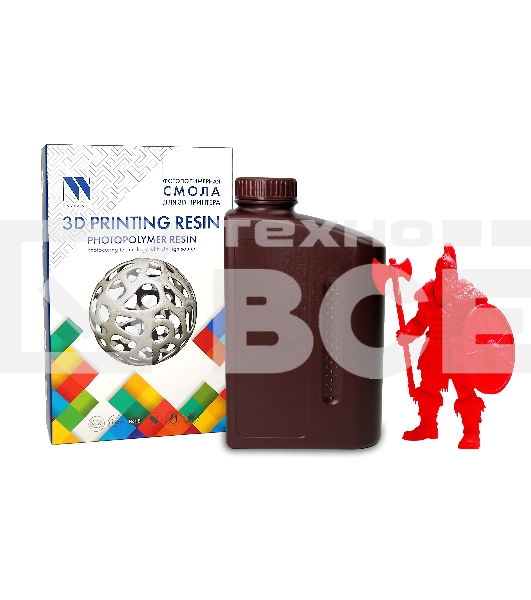 Фотополимерная смола NVPRINT Standard Resin Clear Red для 3D печати 1 кг (бут)