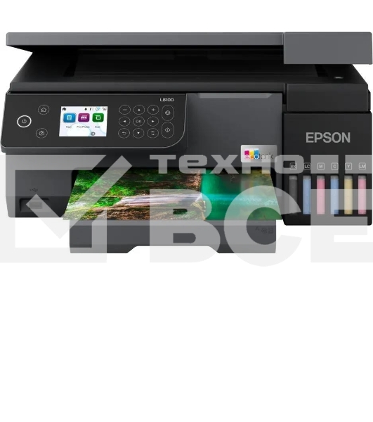 МФУ струйное Epson EcoTank L8100 (C11CK94***), A4, цветной, печ. до 8 стр/мин., 5760 x 1440 dpi (печ.), 1200x4800dpi (скан.), USB, Wi-Fi