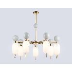 Светильник Ambrella light LH53106/7 BS/GR/FR латунь/серый/белый матовый G9*7 max 28W D800*800, фото8
