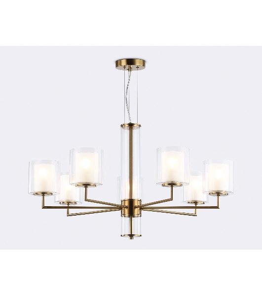 Люстра Ambrella light LH56013/7 BS/FR латунь/белый матовый E14*7 max 40W D790*1260