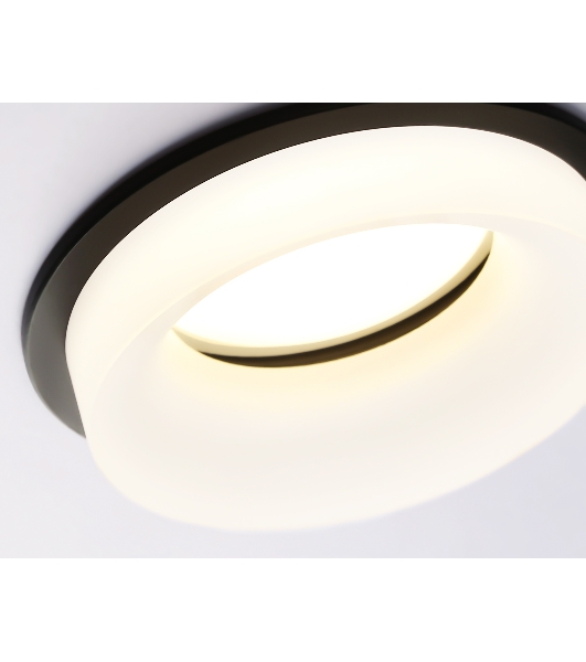 Светильник Ambrella light TN1303 BK/FR черный/белый матовый MR16 GU5.3 D80*42