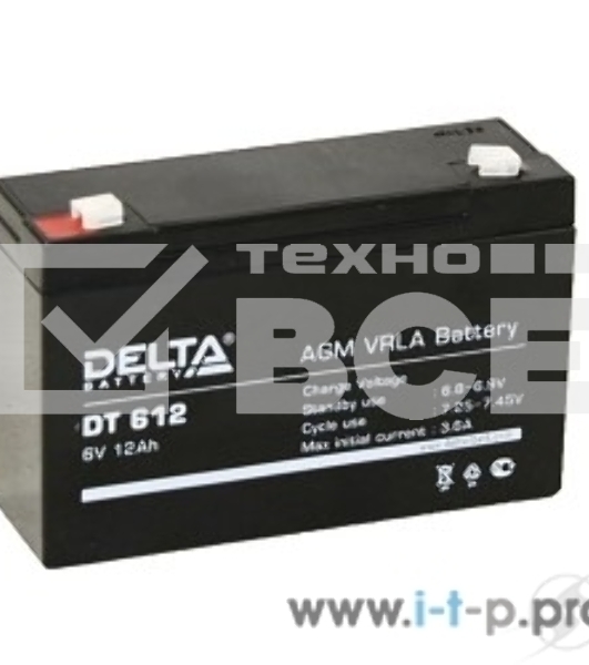 Батарея Delta DTM 612 (6V, 12Ah)